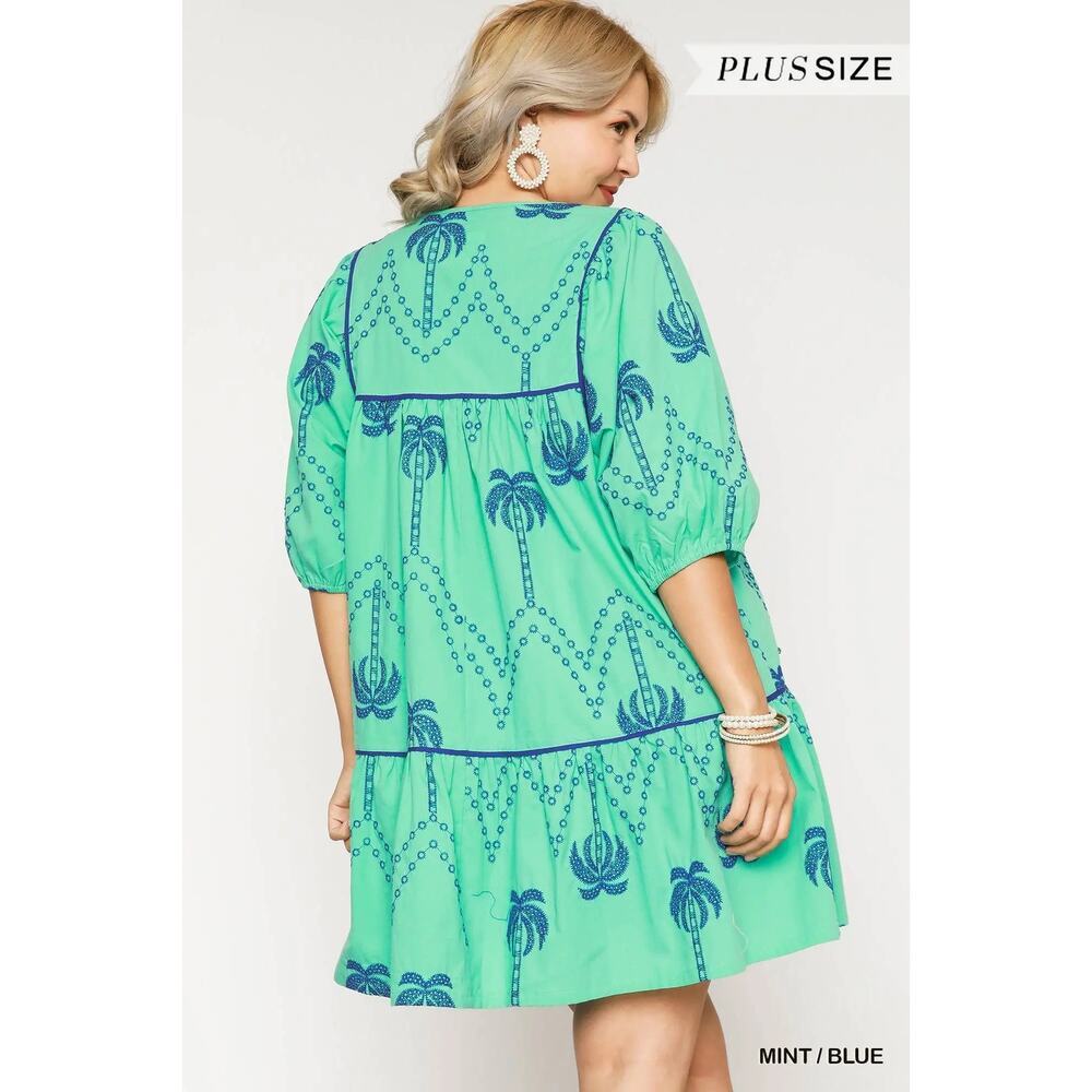 Umgee Boho Embroidered Babydoll Dress - Picture 4 of 5